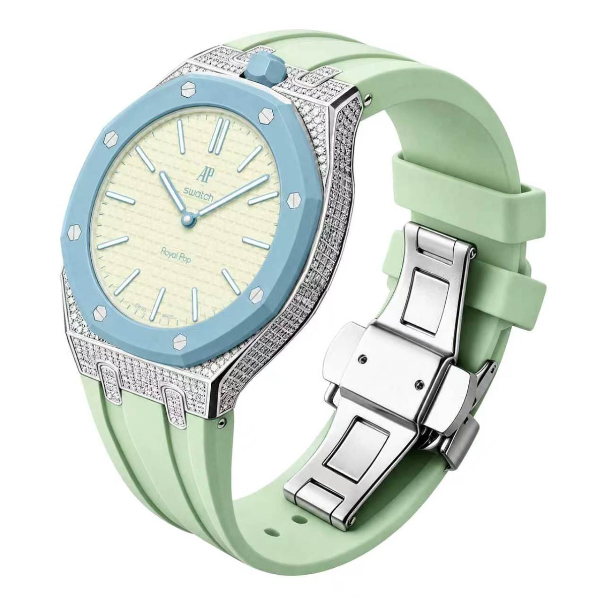 Straps Moissanita VVS Verde Claro