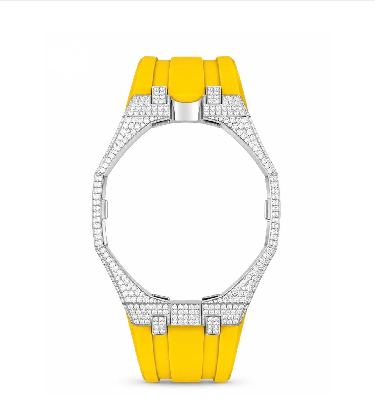 Strap Moissanita VVS y Caucho AMARILLO