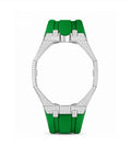 Strap Moissanita VVS y Caucho  VERDE