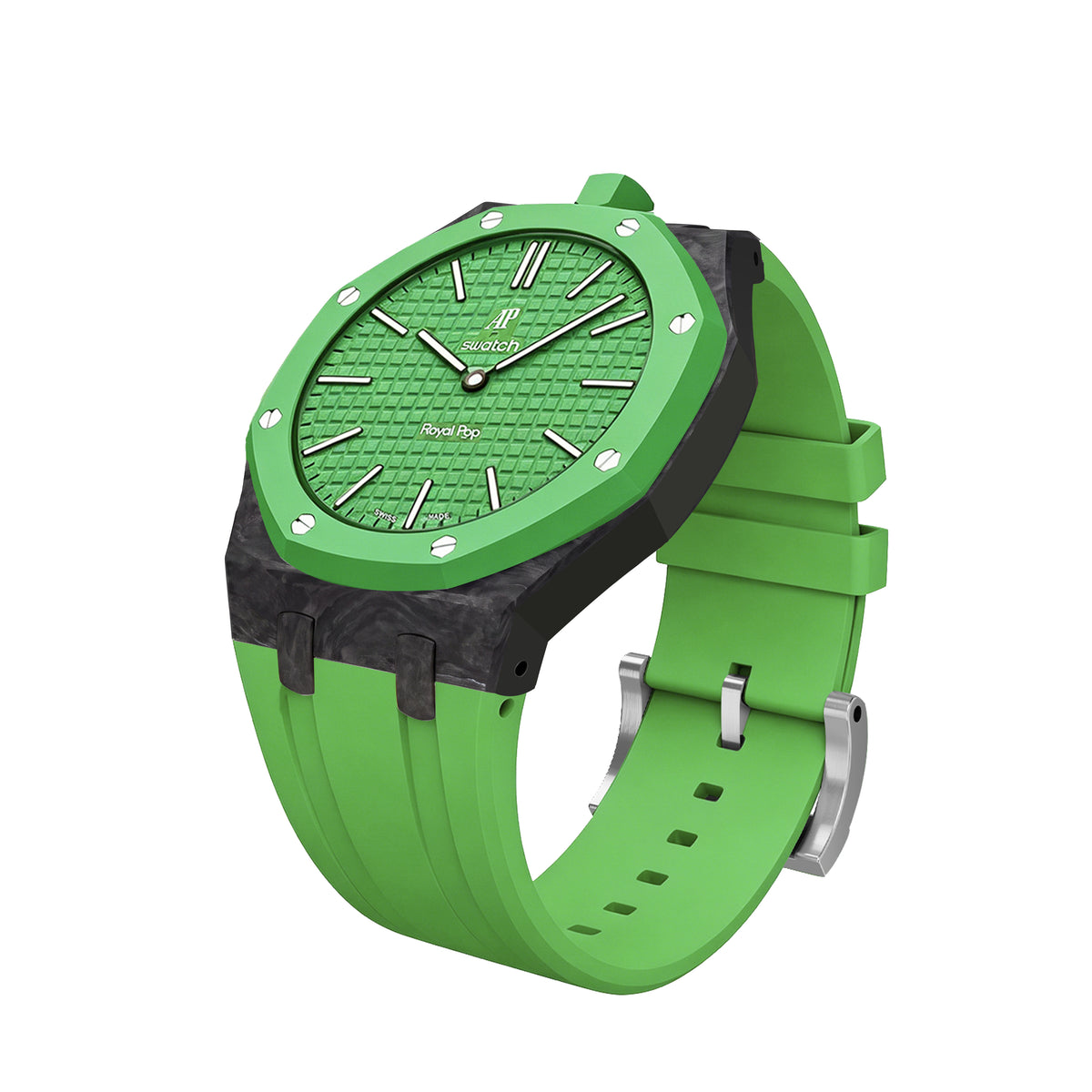 Straps Fluor Carbono Forjado Verde + Logo AP en hebilla