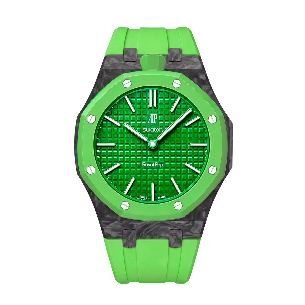 Straps Fluor Carbono Forjado Verde + Logo AP en hebilla