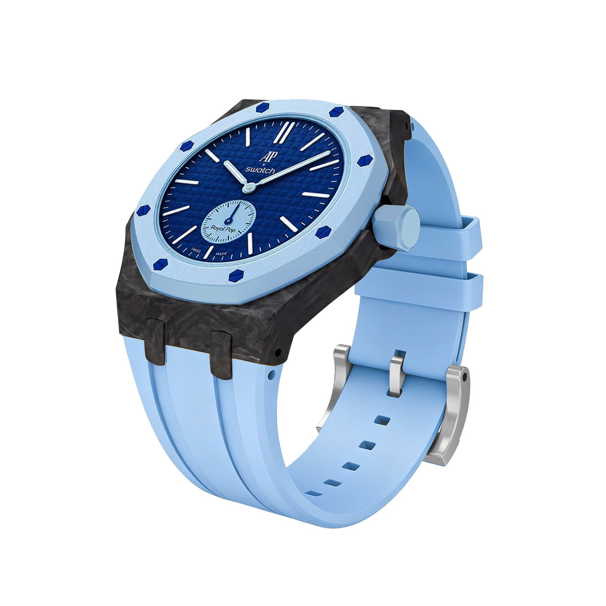 Straps Fluor Carbono Forjado Azul + Logo AP en hebilla