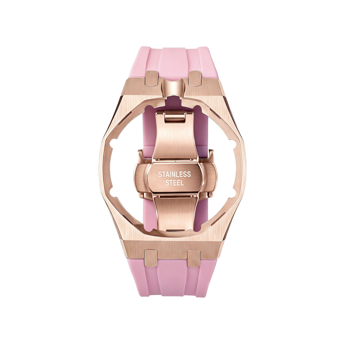Straps Acero Inoxidable Rose Gold Rosa + Logo AP en hebilla