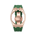 Straps Acero Inoxidable Rose Gold Verde + Logo AP en hebilla