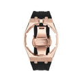 Straps Acero Inoxidable Rose Gold Negro + Logo AP en hebilla