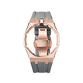 Straps Acero Inoxidable Rose Gold Gris + Logo AP en hebilla
