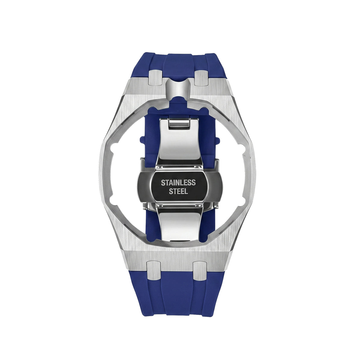 Straps Acero Inoxidable Azul + Logo AP en hebilla