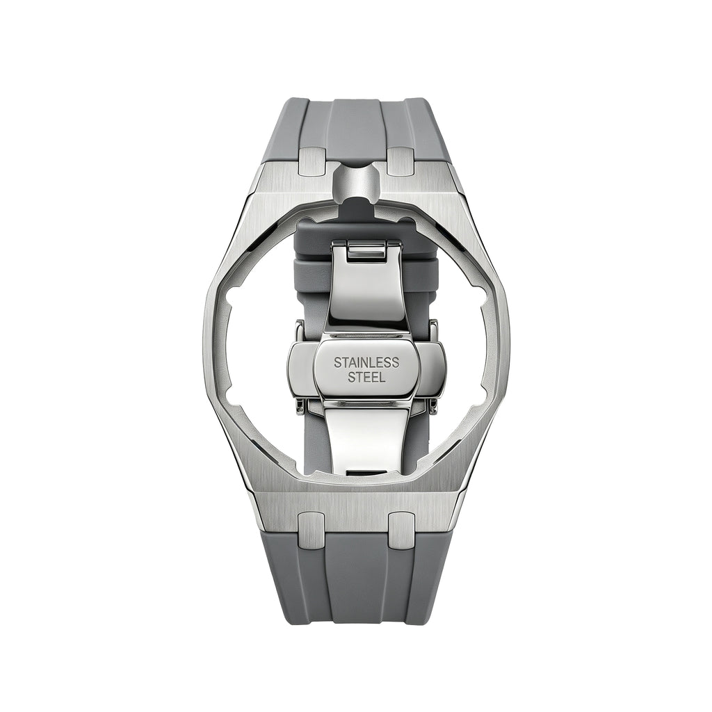 Straps Acero Inoxidable Gris + Logo AP en hebilla