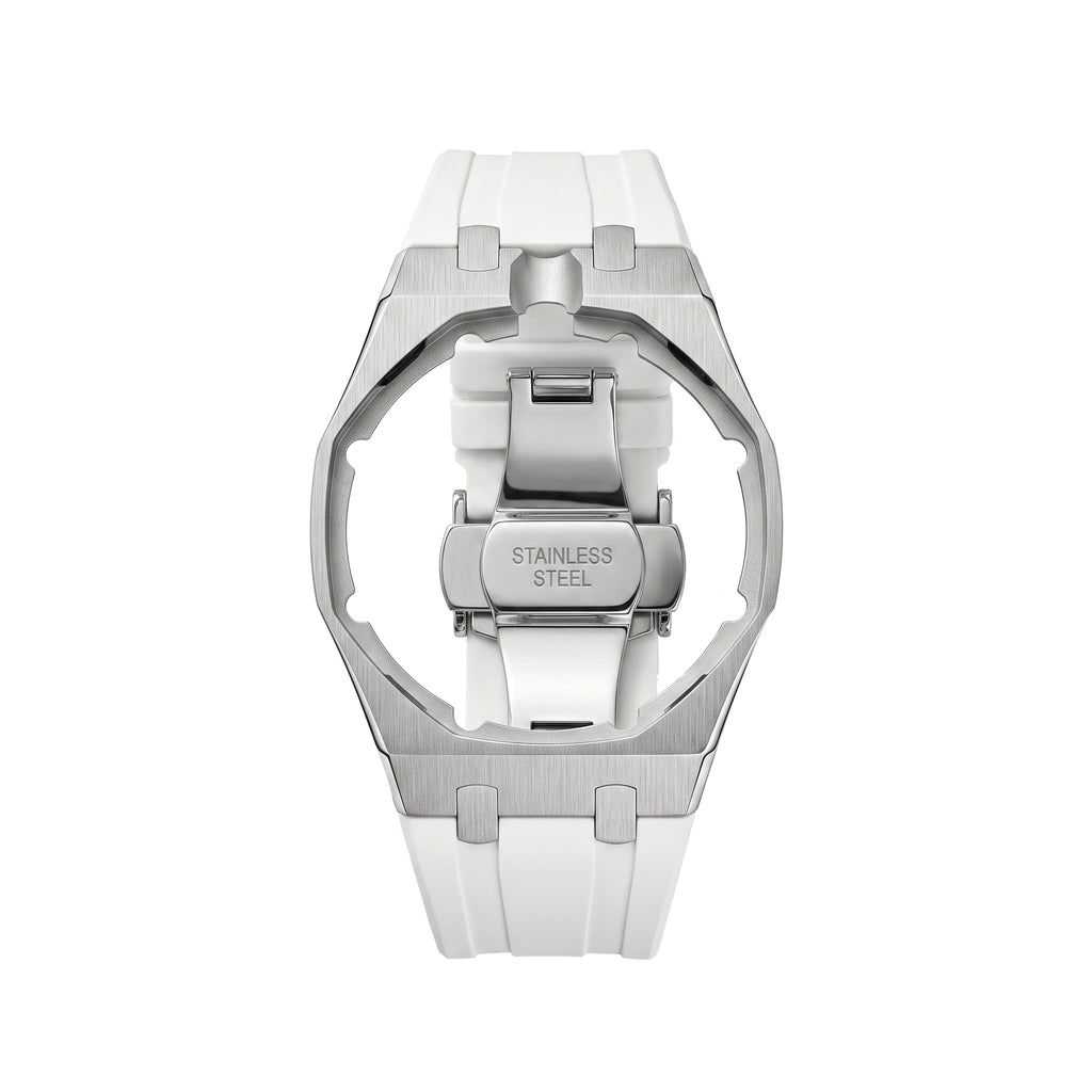 Straps Acero Inoxidable Blanco + Logo AP en hebilla