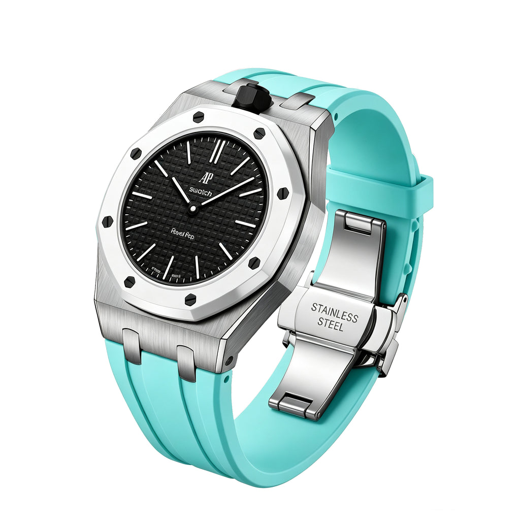 Straps Acero Inoxidable Menta + Logo AP en hebilla