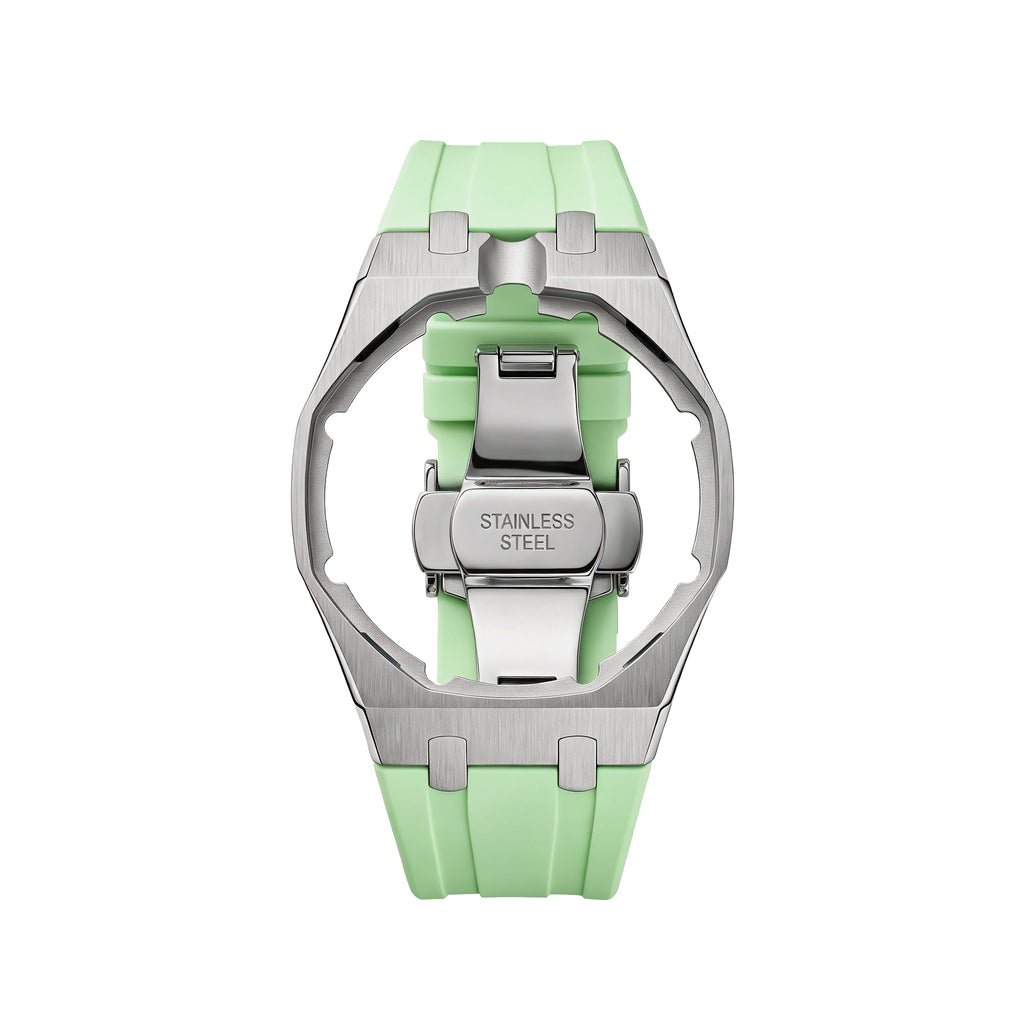 Straps Acero Inoxidable Verde Claro + Logo AP en hebilla
