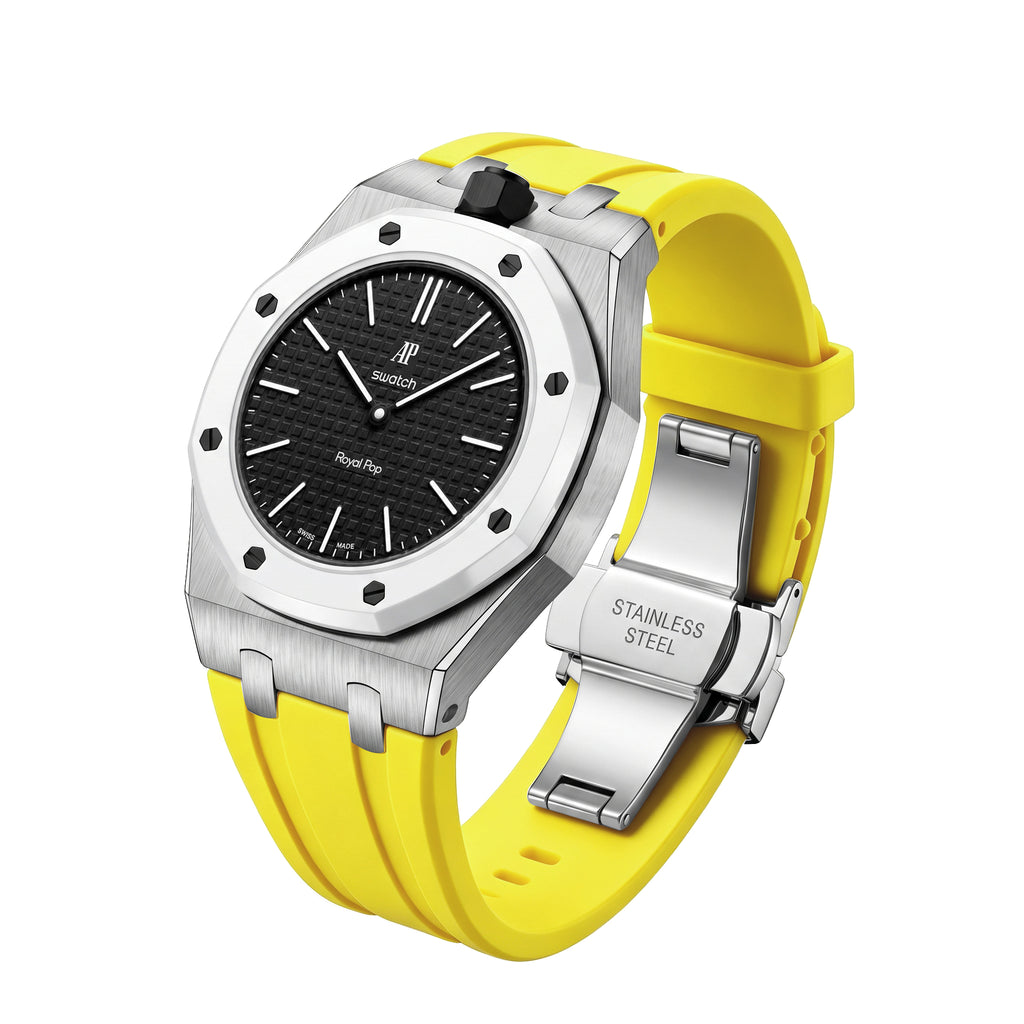 Straps Acero Inoxidable Amarillo + Logo AP en hebilla