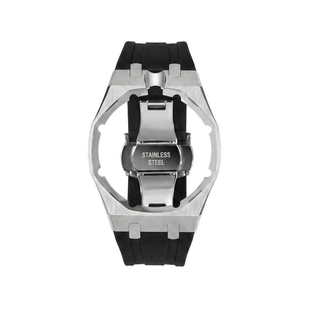 Straps Acero Inoxidable Negro + Logo AP en hebilla