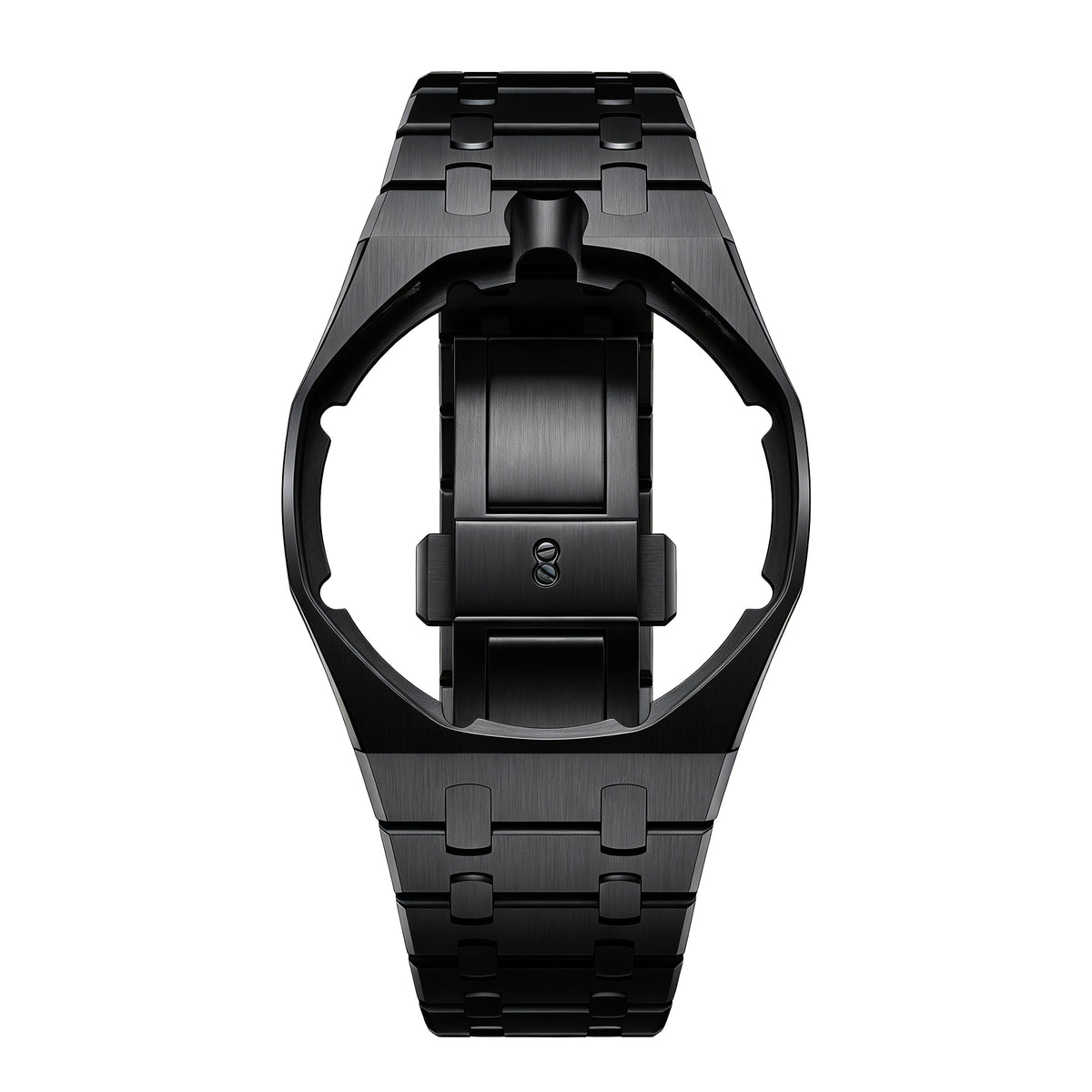 Straps Royal Oak Negro + Logo AP