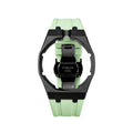 Straps Acero Inoxidable Black Verde Claro + Logo AP en hebilla