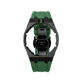 Straps Acero Inoxidable Black Verde + Logo AP en hebilla