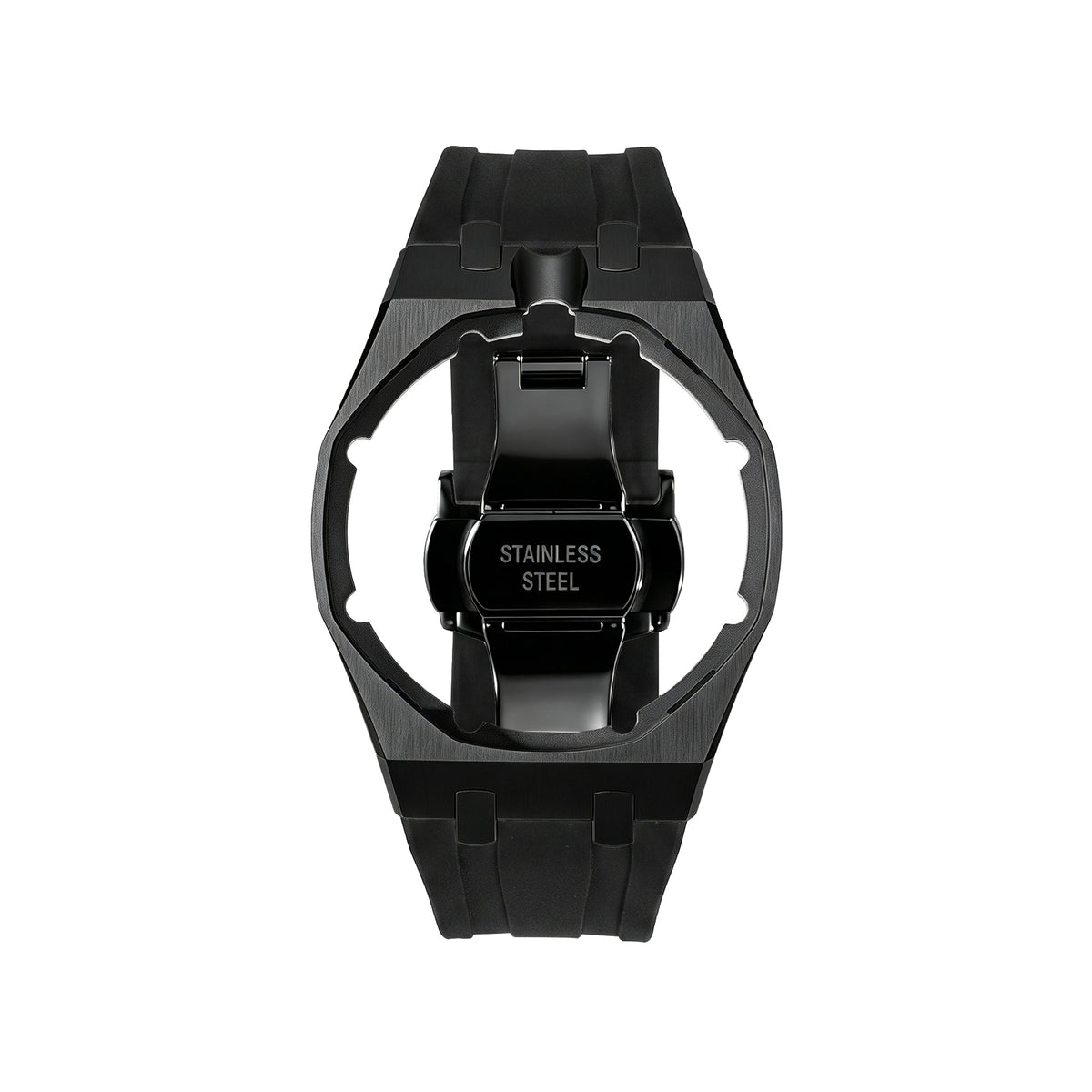 Straps Acero Inoxidable Black Negro + Logo AP en hebilla