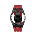 Straps Acero Inoxidable Black Rojo + Logo AP en hebilla