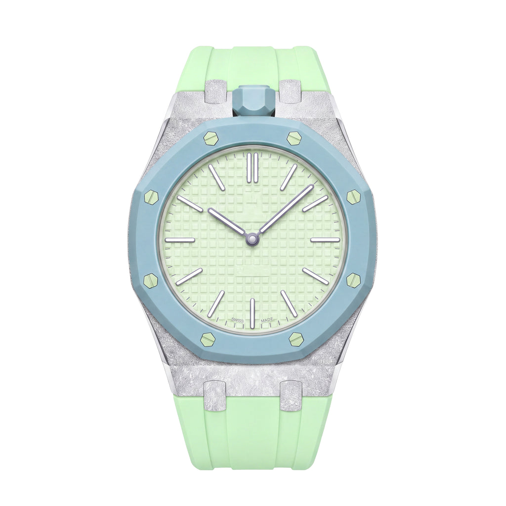 Straps Acero Inoxidable Verde Claro + Logo AP en hebilla