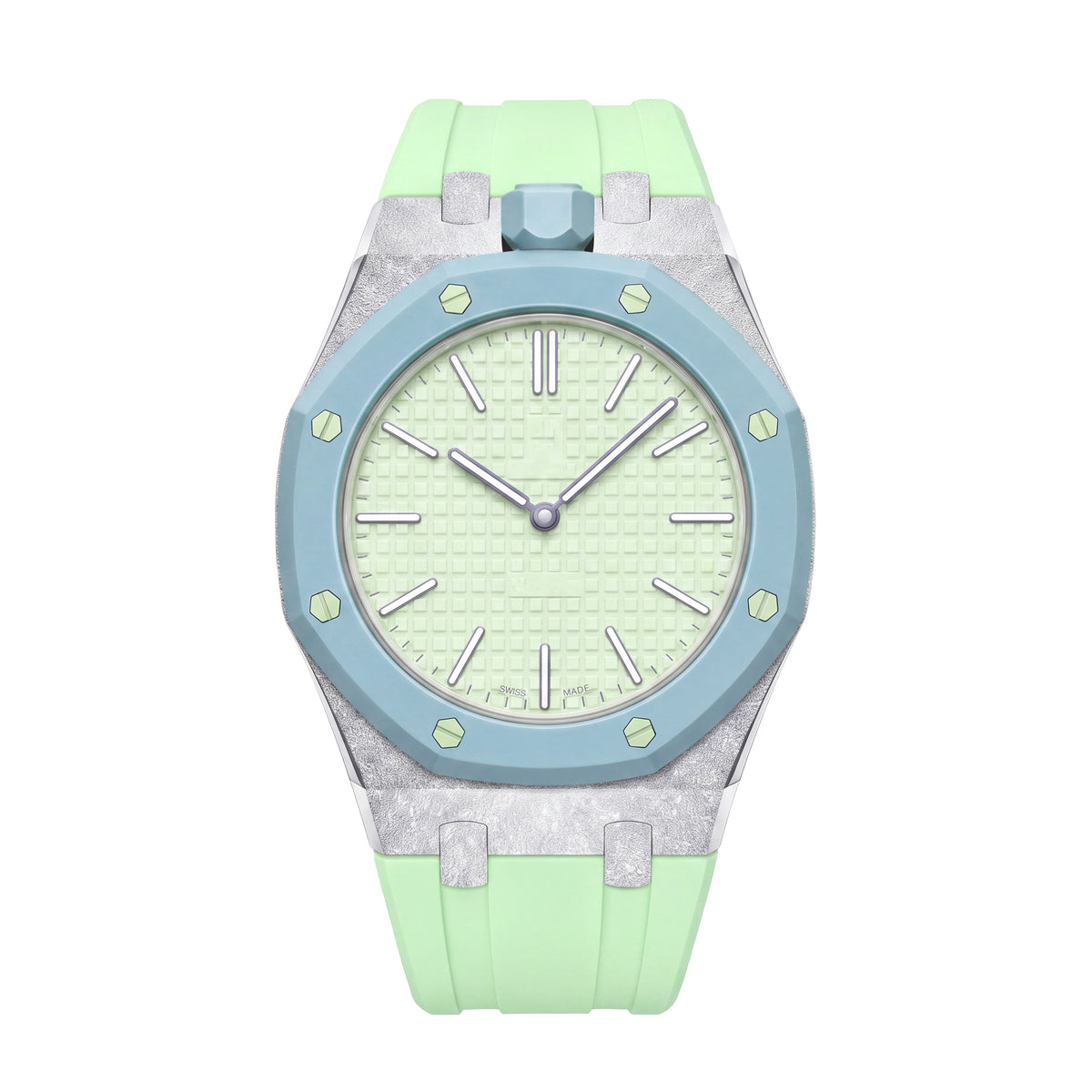 Straps Acero Inoxidable Verde Claro + Logo AP en hebilla