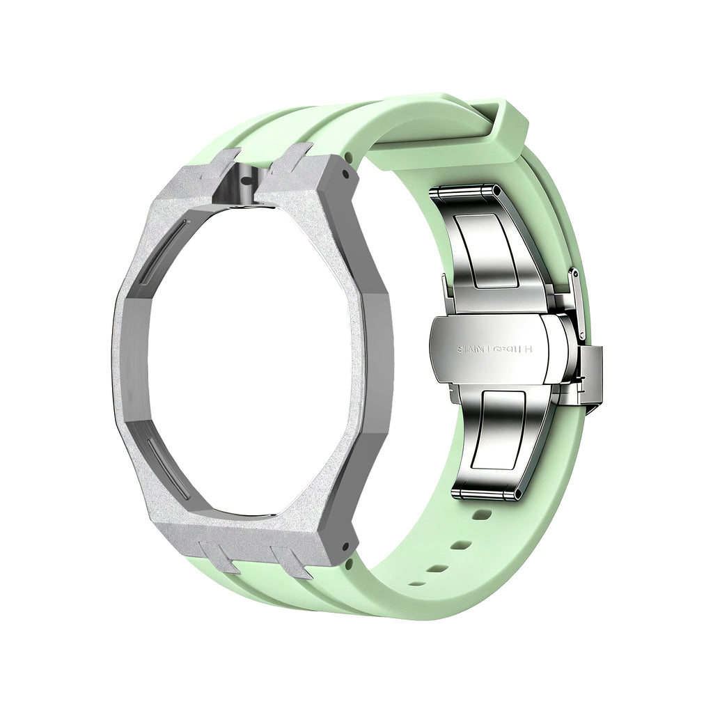 Straps Acero Inoxidable Verde Claro + Logo AP en hebilla