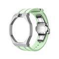 Straps Acero Inoxidable Verde Claro + Logo AP en hebilla