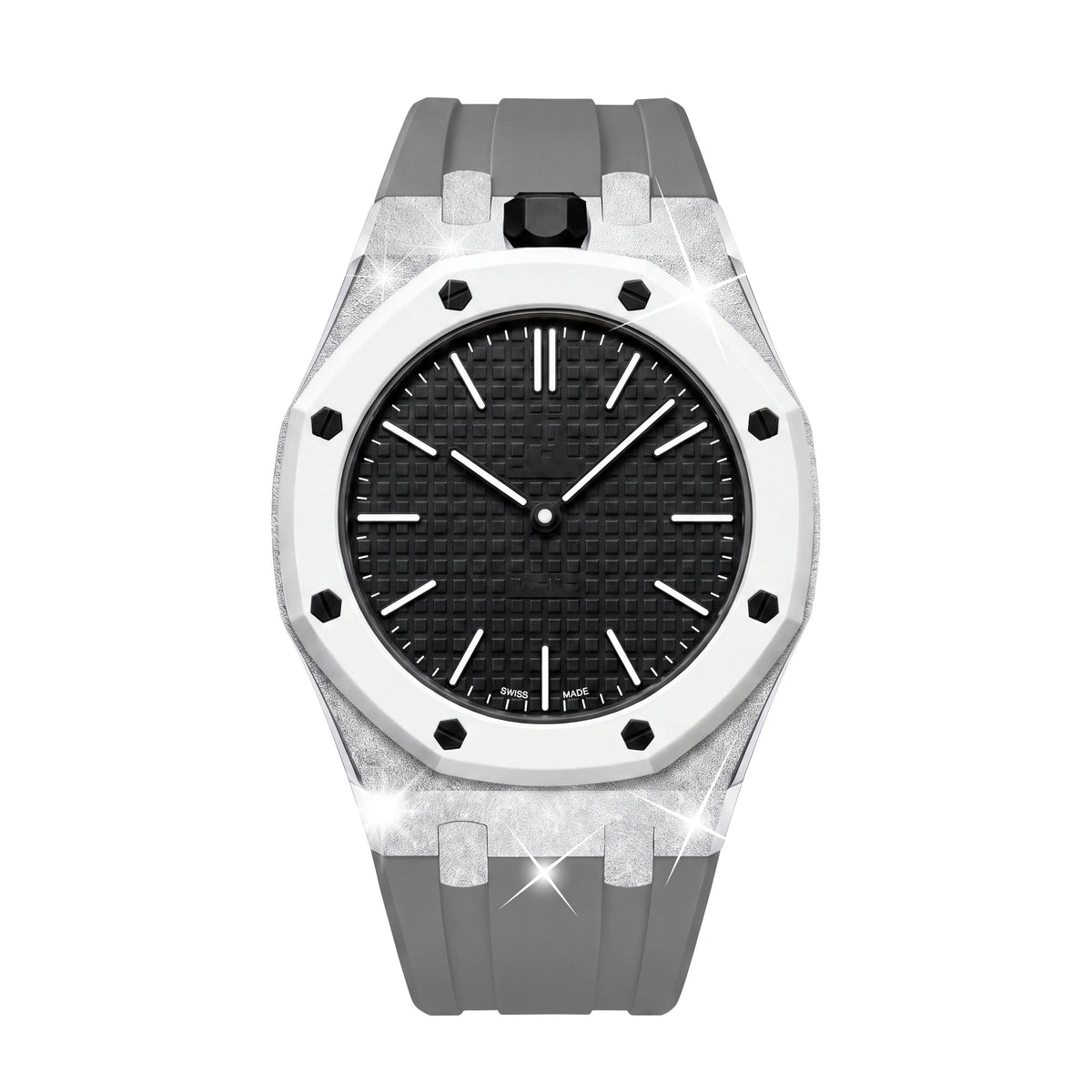 Straps Acero Inoxidable Gris + Logo AP en hebilla