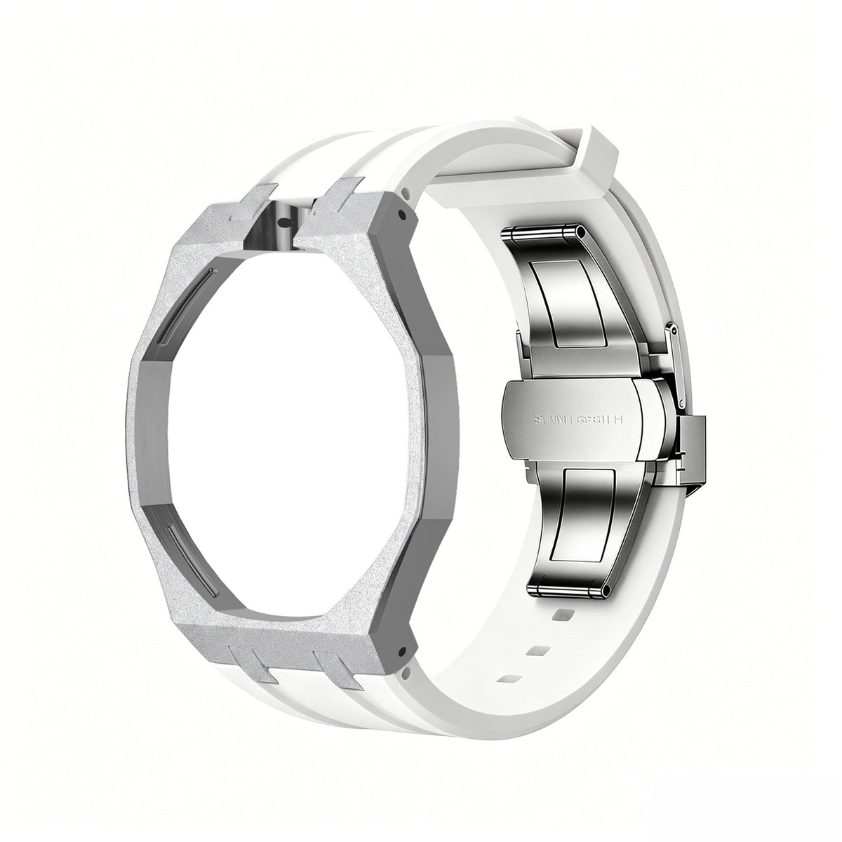 Straps Acero Inoxidable Blanco + Logo AP en hebilla