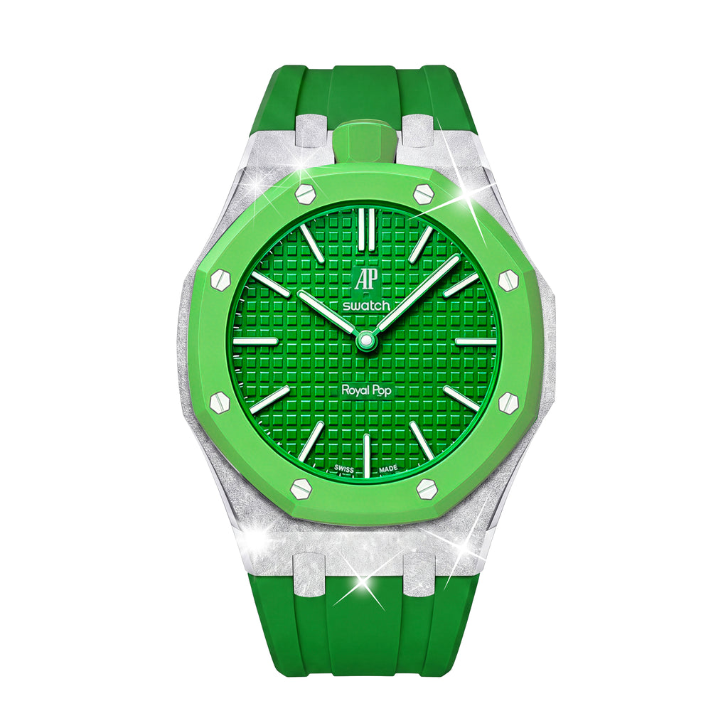 Straps Acero Inoxidable Verde + Logo AP en hebilla