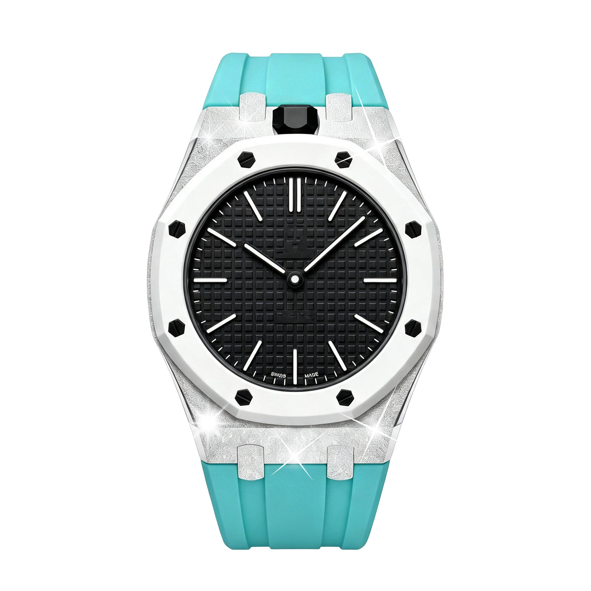 Straps Acero Inoxidable Menta + Logo AP en hebilla