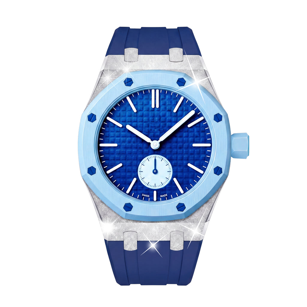 Straps Acero Inoxidable Azul + Logo AP en hebilla