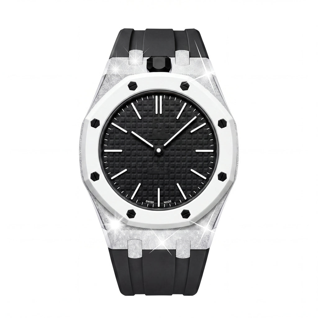 Straps Acero Inoxidable Negro + Logo AP en hebilla