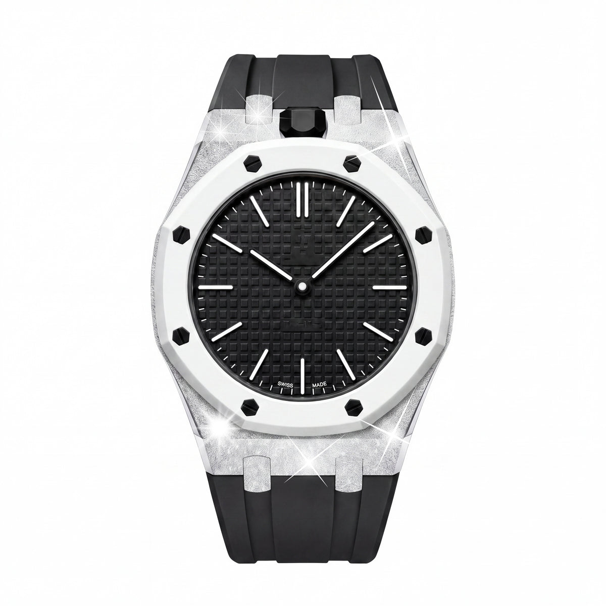 Straps Acero Inoxidable Negro + Logo AP en hebilla