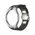 Straps Acero Inoxidable Negro + Logo AP en hebilla