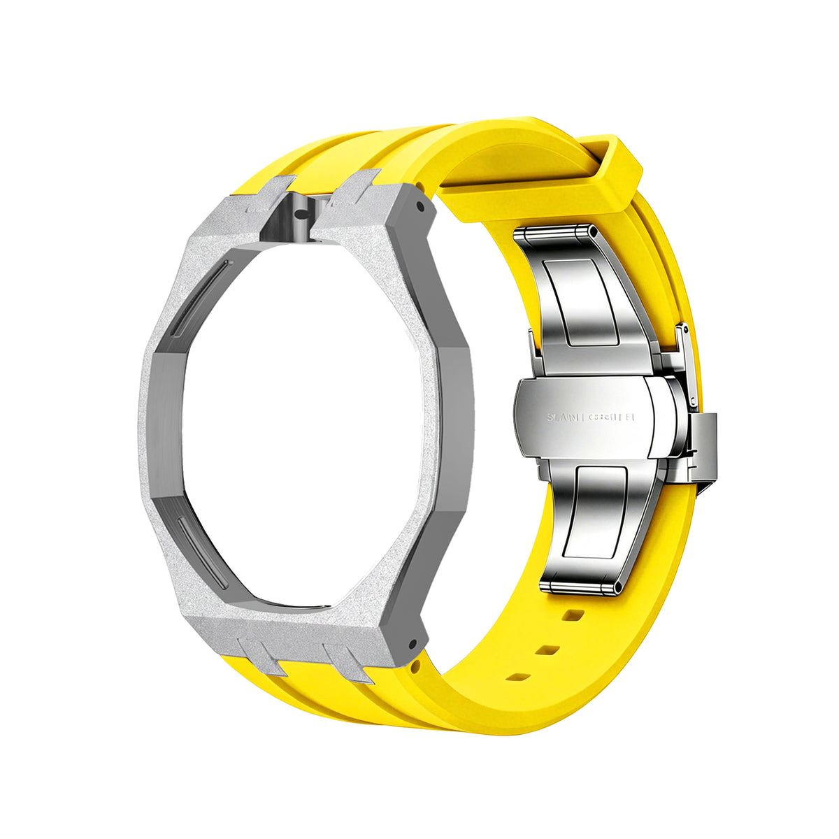 Straps Acero Inoxidable Amarillo + Logo AP en hebilla