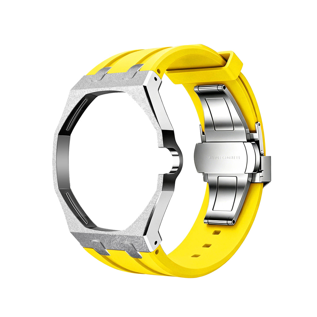 Straps Acero Inoxidable Amarillo + Logo AP en hebilla