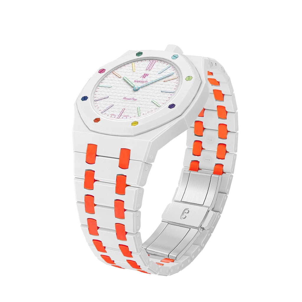 Straps Cerámicos Blanco y Naranja