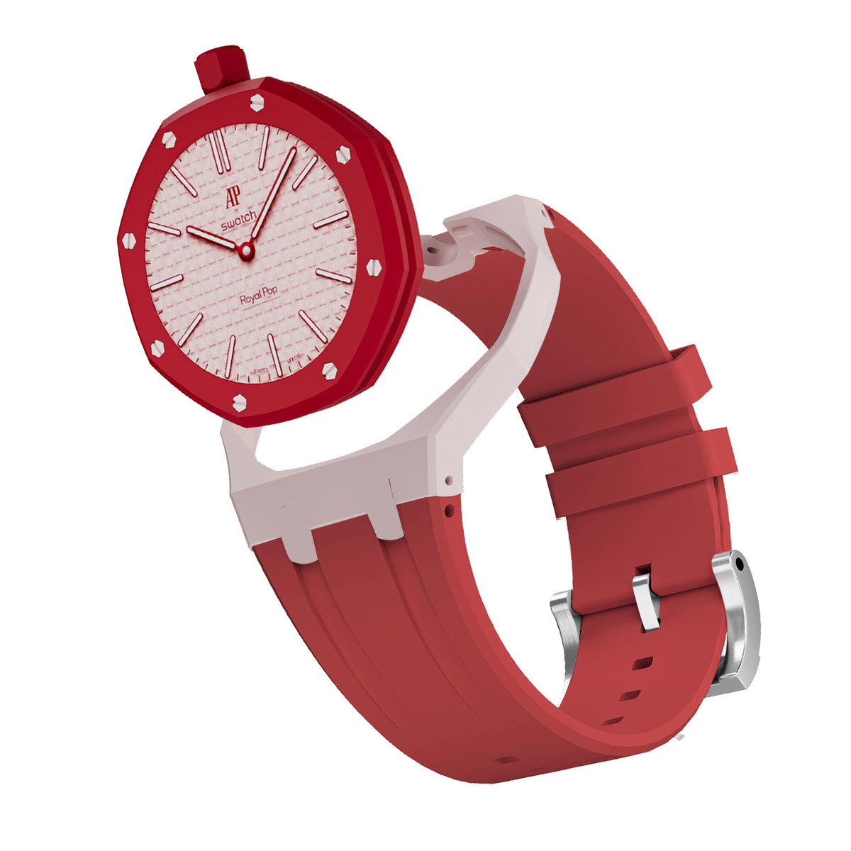Straps Silicona Rojo y Rosa