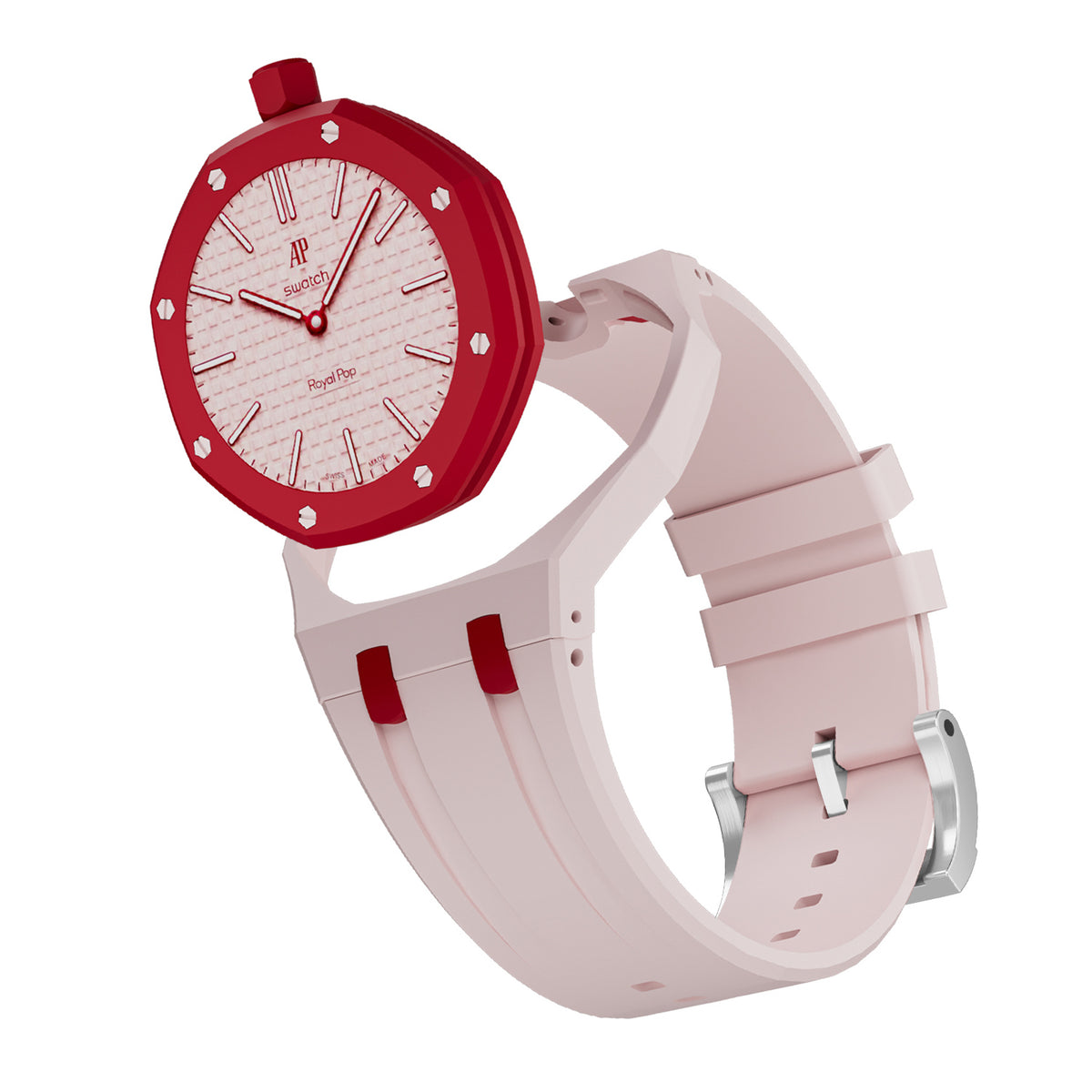Straps Silicona Rosa y Rojo