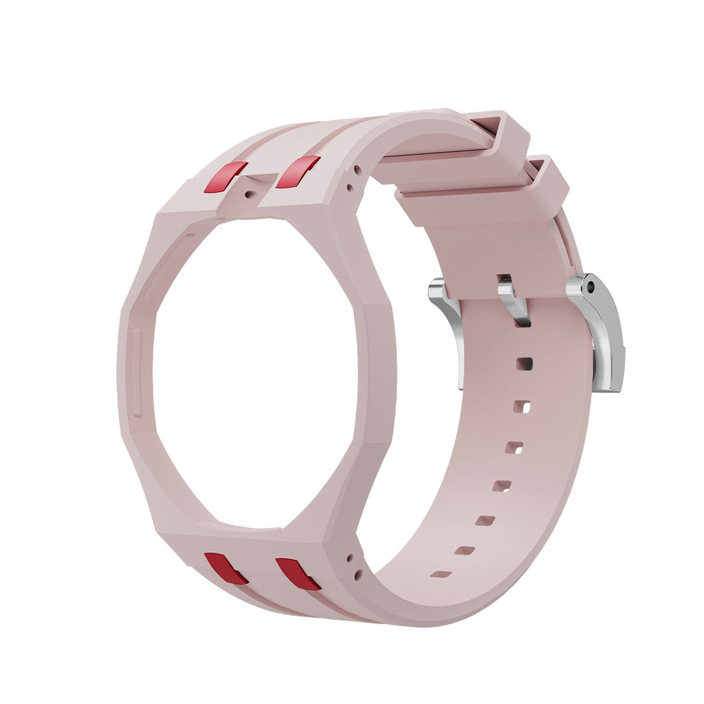 Straps Silicona Rosa y Rojo