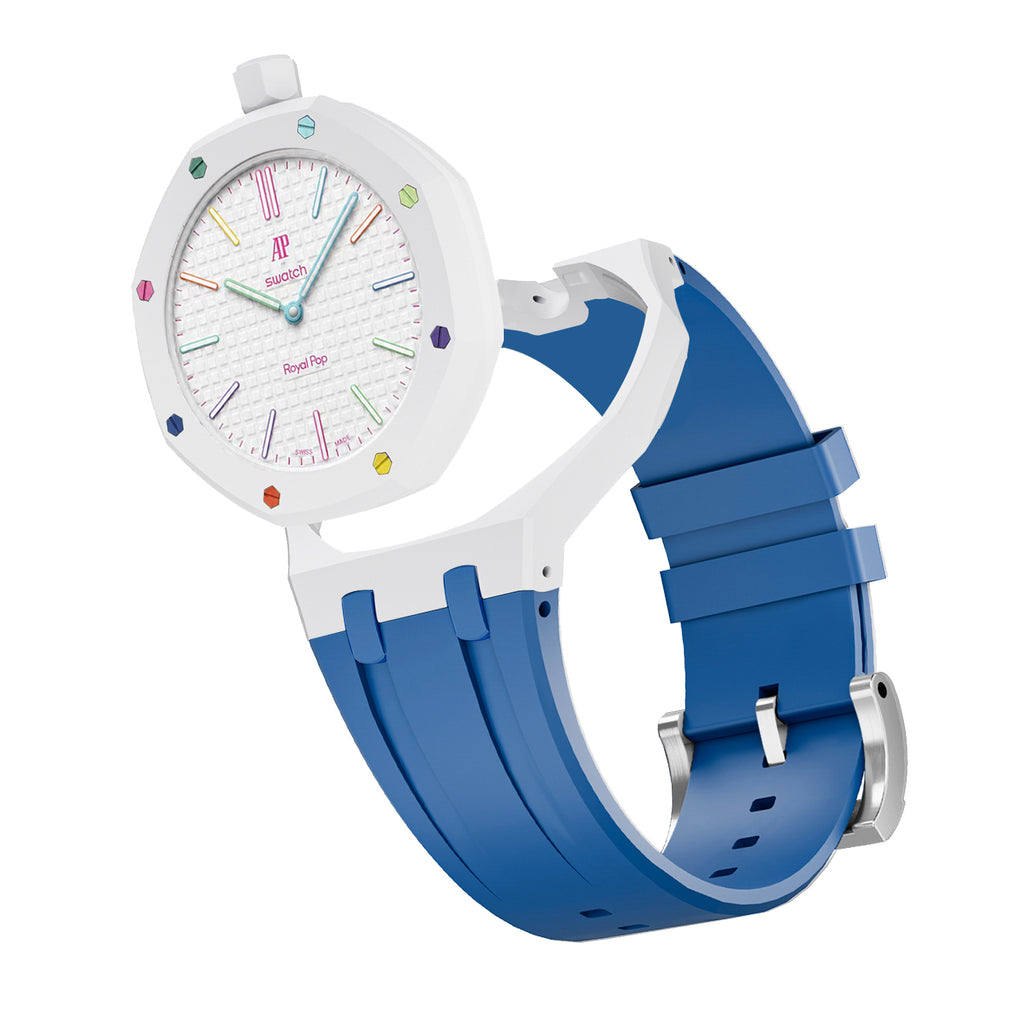 Straps Silicona Azul y Blanco
