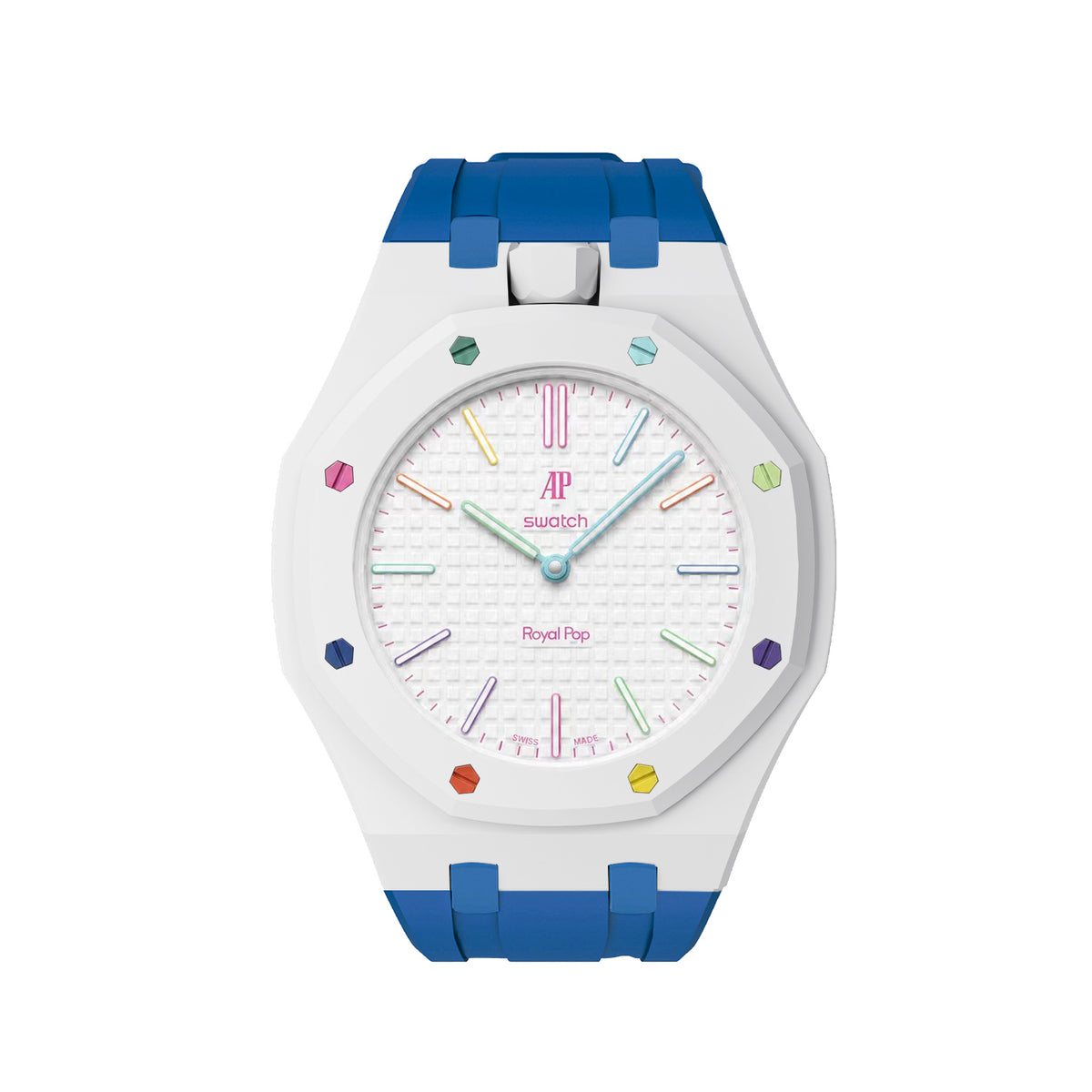 Straps Silicona Azul y Blanco