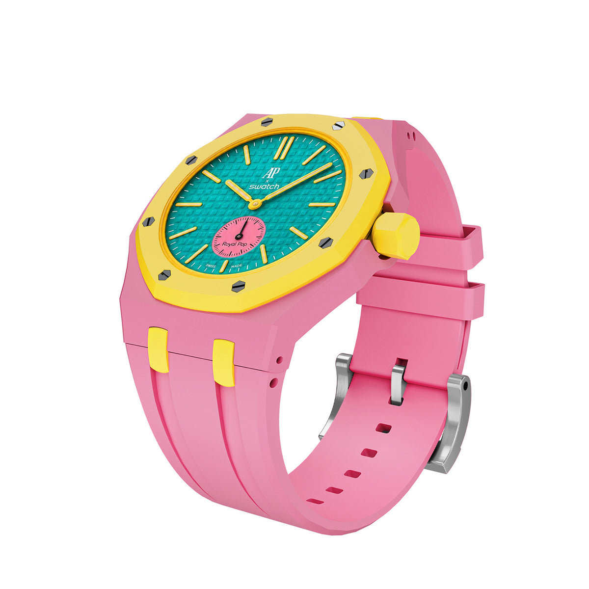 Straps Silicona Rosa y Amarillo