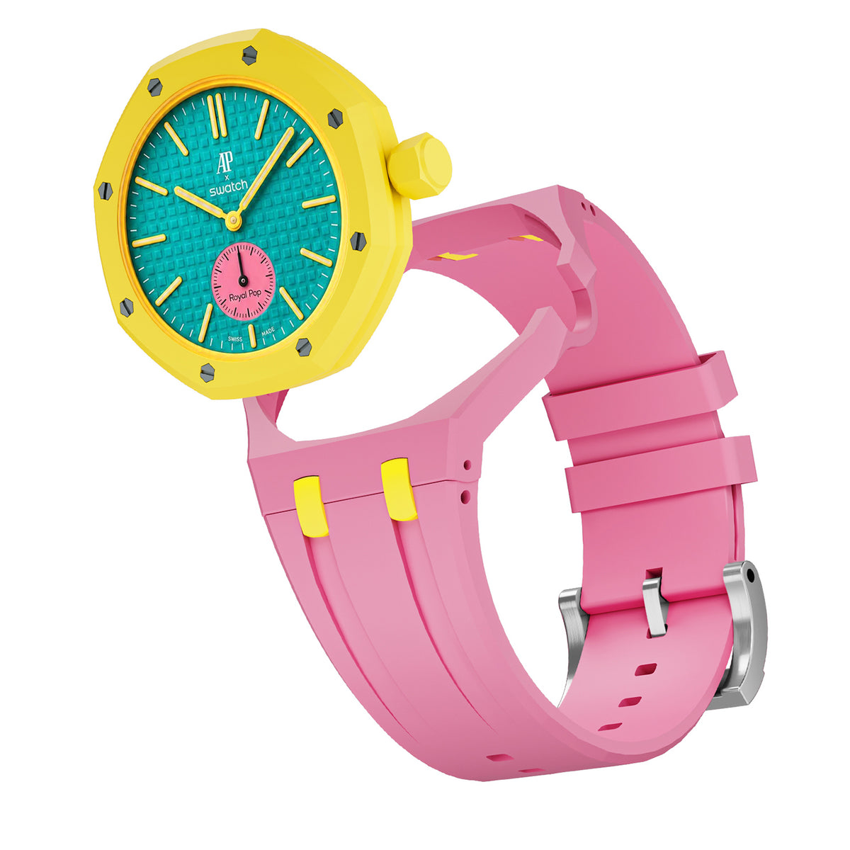 Straps Silicona Rosa y Amarillo