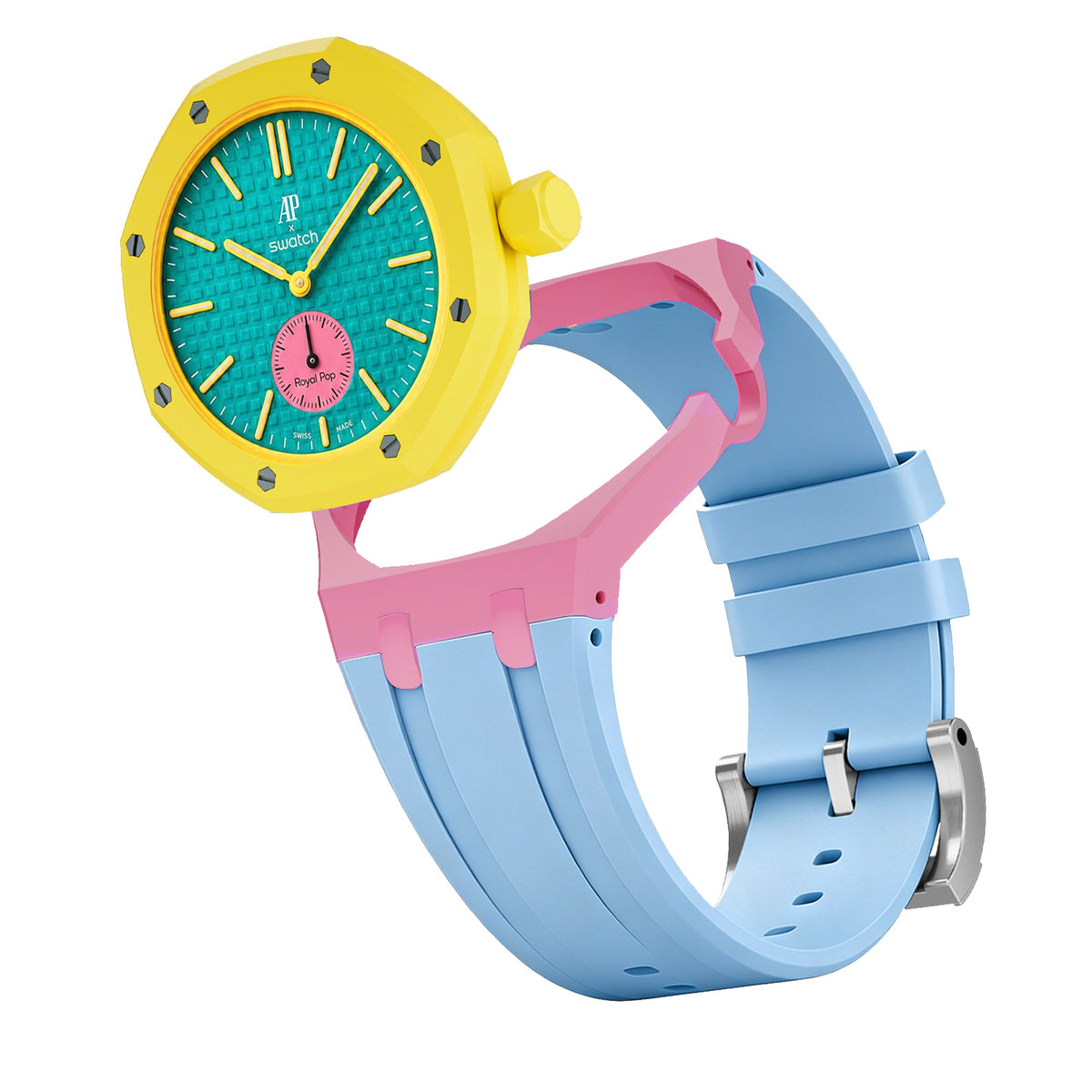 Straps Silicona Azul Claro y Rosa