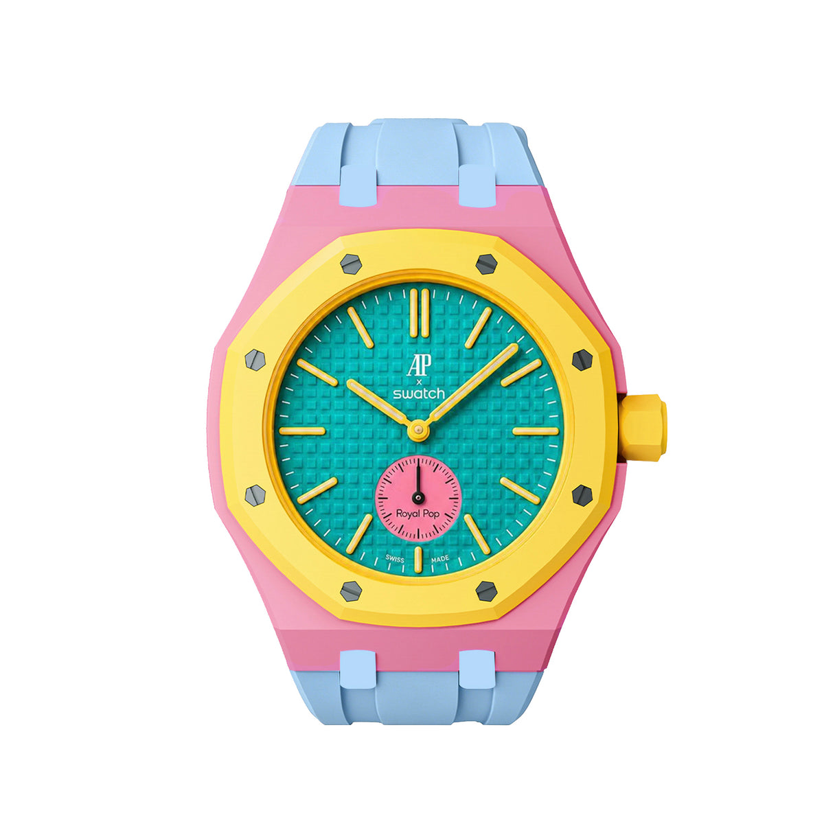 Straps Silicona Azul Claro y Rosa