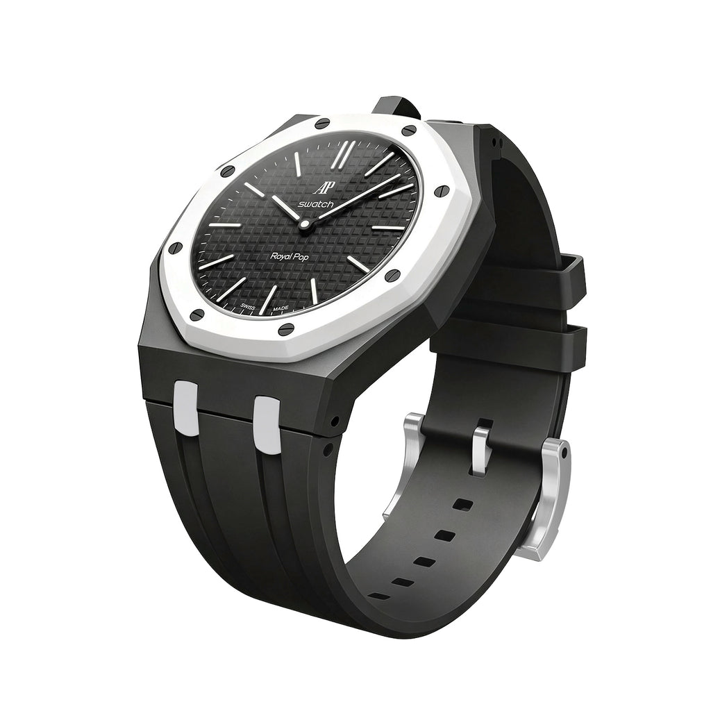 Straps Silicona Negro y Blanco V2