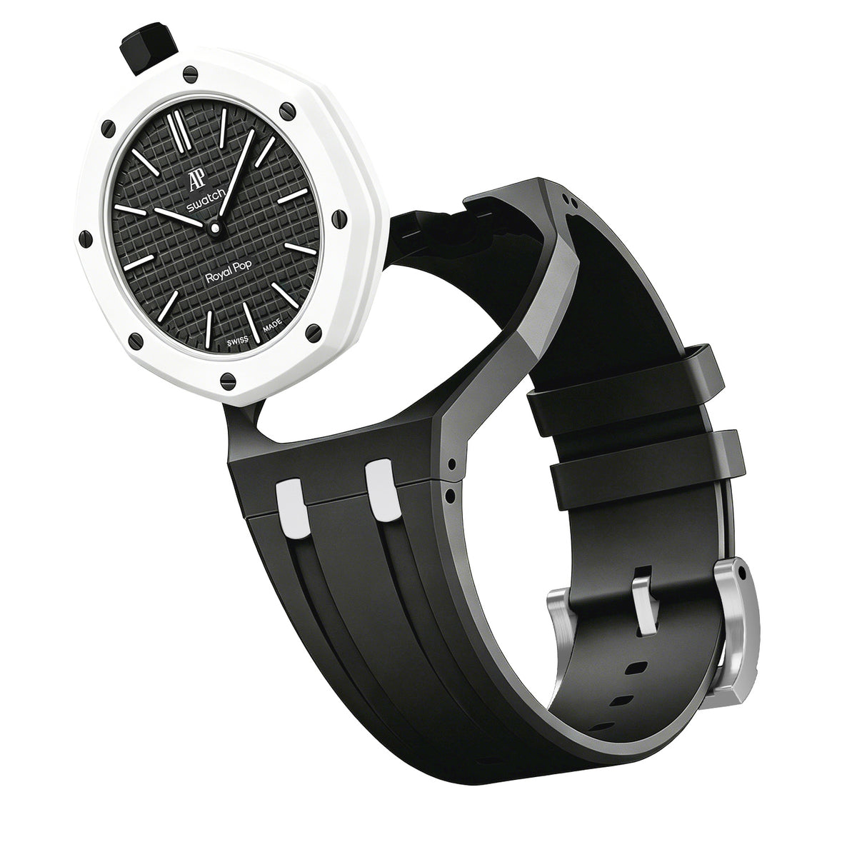 Straps Silicona Negro y Blanco V2