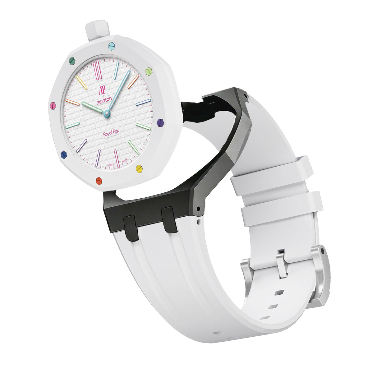 Straps Silicona Blanco y Negro