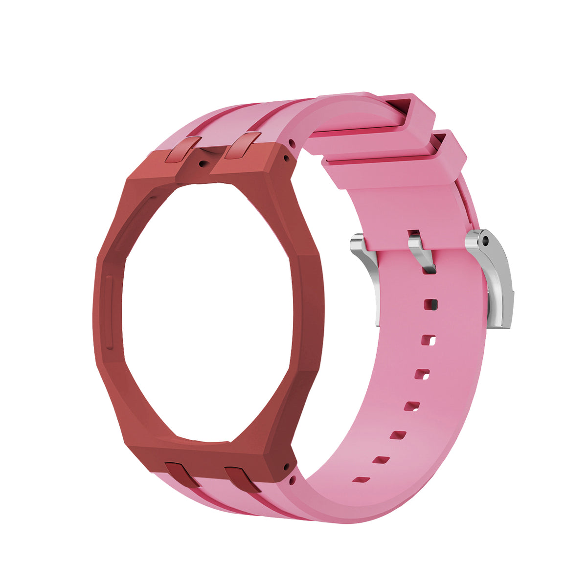 Straps Silicona Rosa y Rojo